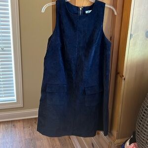 Navy Corduroy sleeveles dress